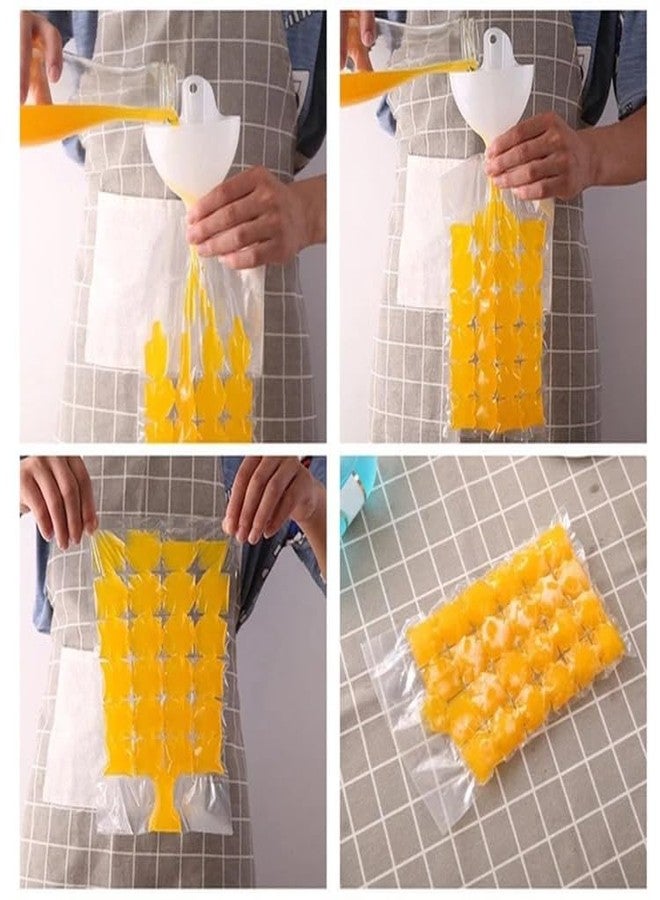 TraveEssentialz Ice Cube Bag for Travel Use or Home Use | Stackable Easy Release Ice Cube Mold Sheets | Self Seal Freeazing Maker - 10 Sheets 24 Cubes Each - Image 3